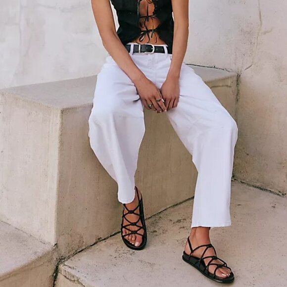 Free People Denim - Free People We The Free Good Luck Mid-Rise Barrel Jeans Color Optic White